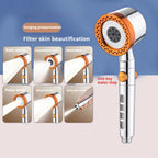 🚿💧 5 Spray Portable Shower Head – High Pressure Large Flow ABS Spa Shower with Filter & Stop Button