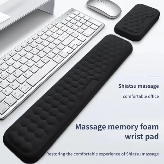 ⌨️🖱️ Ergonomic Memory Foam Keyboard & Mouse Wrist Rest Pad