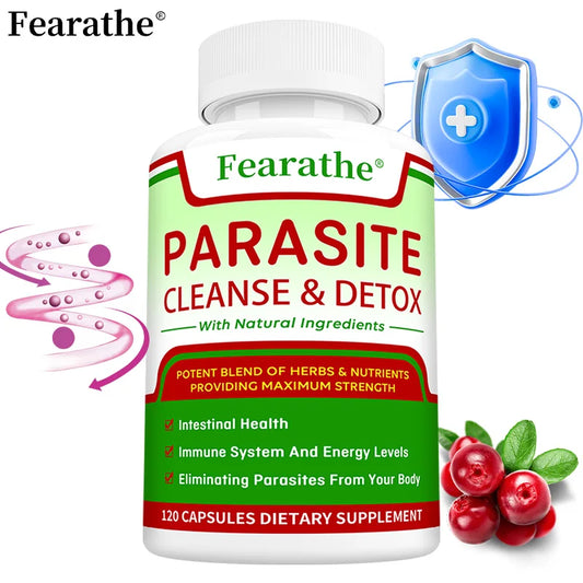 🌿 Parasite Cleanse – Natural Herbal Gut Support | Bowel & Digestive Cleanse | Detox & Immune Support | 30/60/120 Capsules