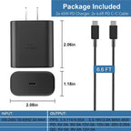 45W Super Fast Charger with USB-C Cable for Samsung Galaxy