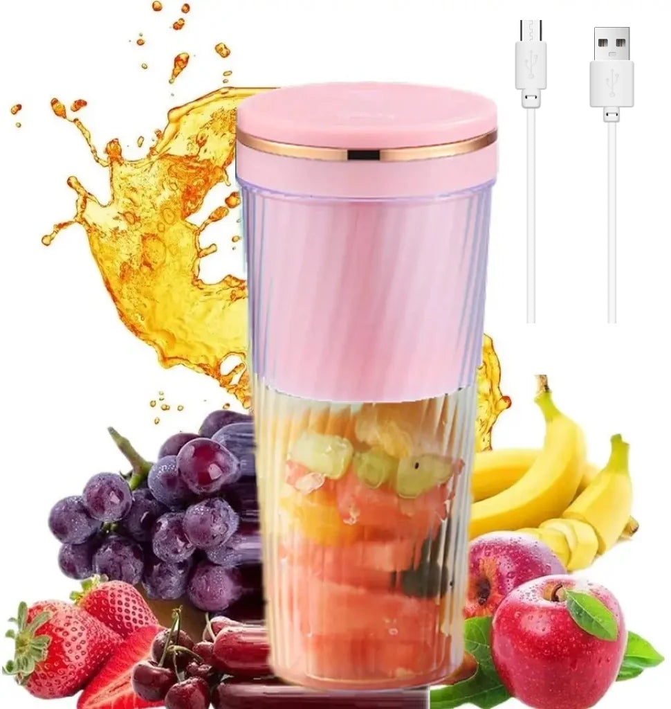 🥤⚡ Portable Milkshake & Smoothie Blender 🍓 | 10-Blade Powerful Juice Jug 💪 | USB Rechargeable Mini Blender for Home, Office, Sports & Outdoor 🏃‍♀️🌿
