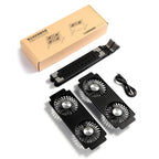 🌈❄️ Laptop Cooling Pad 2/4 Fans – RGB Foldable Stand (11–17.3”)