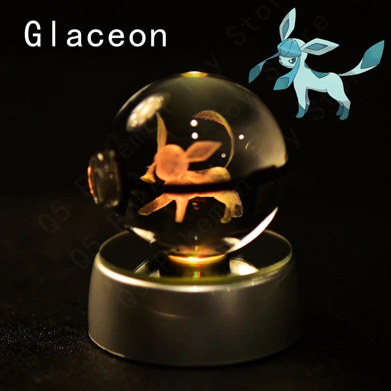 Pokémon Crystal Ball 3D Night Light – Mewtwo, Pikachu & Gengar