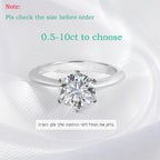 💎✨ Smyoue Certified 1–5CT Moissanite Solitaire Ring 🤍 | VVS1 Lab Diamond Style Ring 💍 | Fine Engagement, Promise & Wedding Jewelry for Women