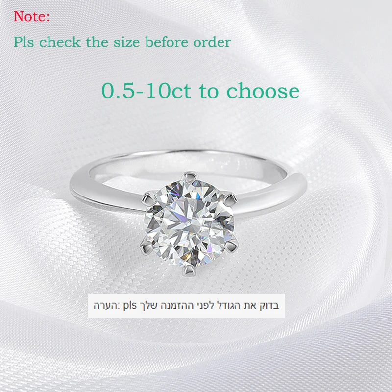 💎✨ Smyoue Certified 1–5CT Moissanite Solitaire Ring 🤍 | VVS1 Lab Diamond Style Ring 💍 | Fine Engagement, Promise & Wedding Jewelry for Women