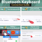 ⌨️🖱️ Mini Wireless Bluetooth Keyboard & Mouse Set – Portable for iPad & Android