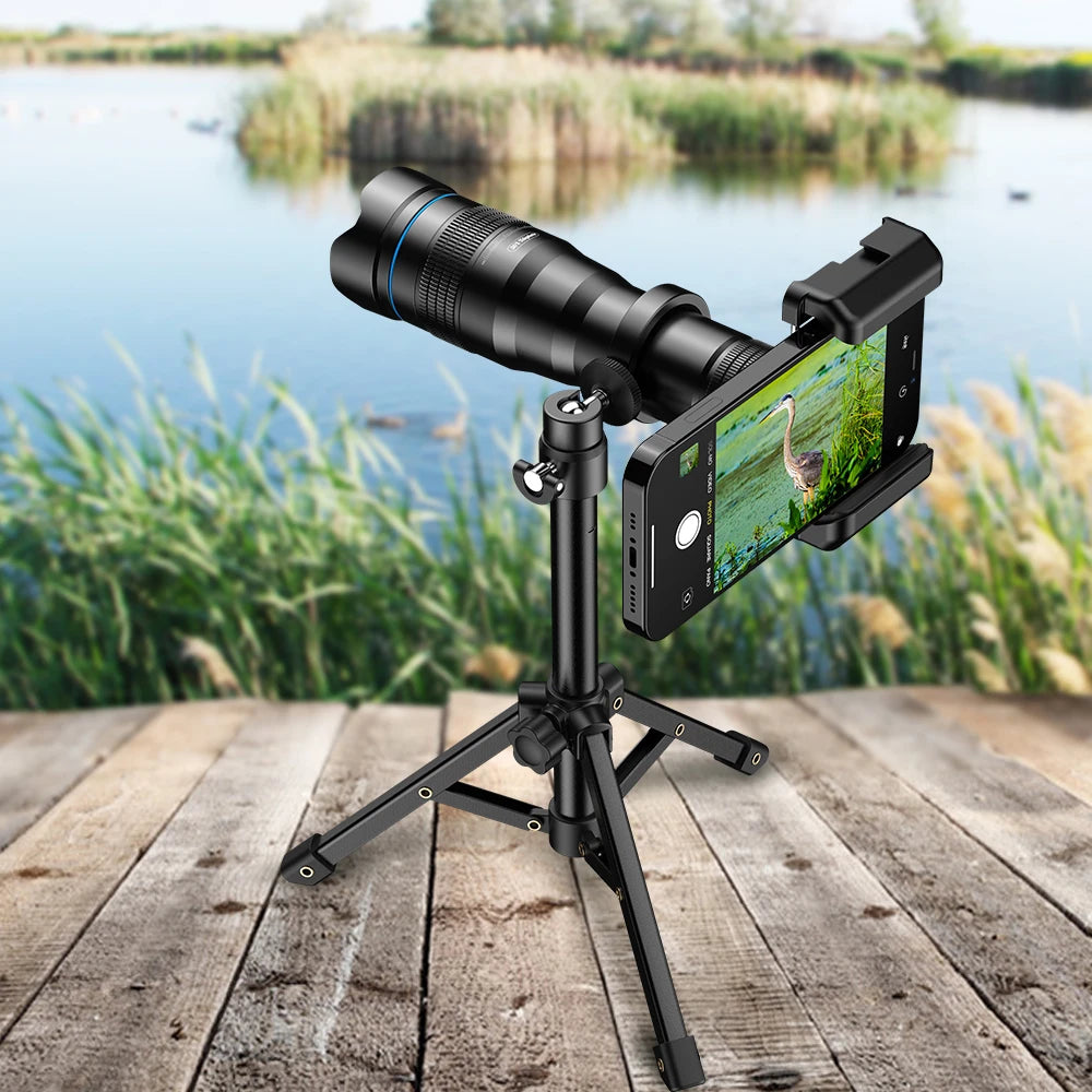 🔭📱 APEXEL 36X Metal Telephoto Zoom Lens with Tripod