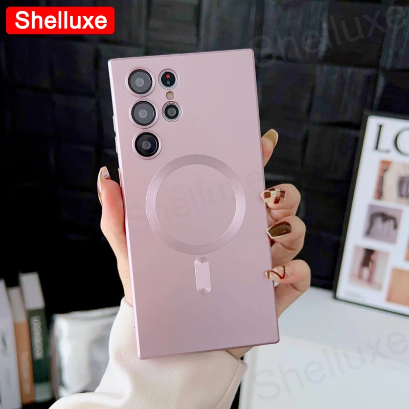 Luxury MagSafe Magnetic Soft TPU Case for Samsung Galaxy S25 Ultra / EDGE