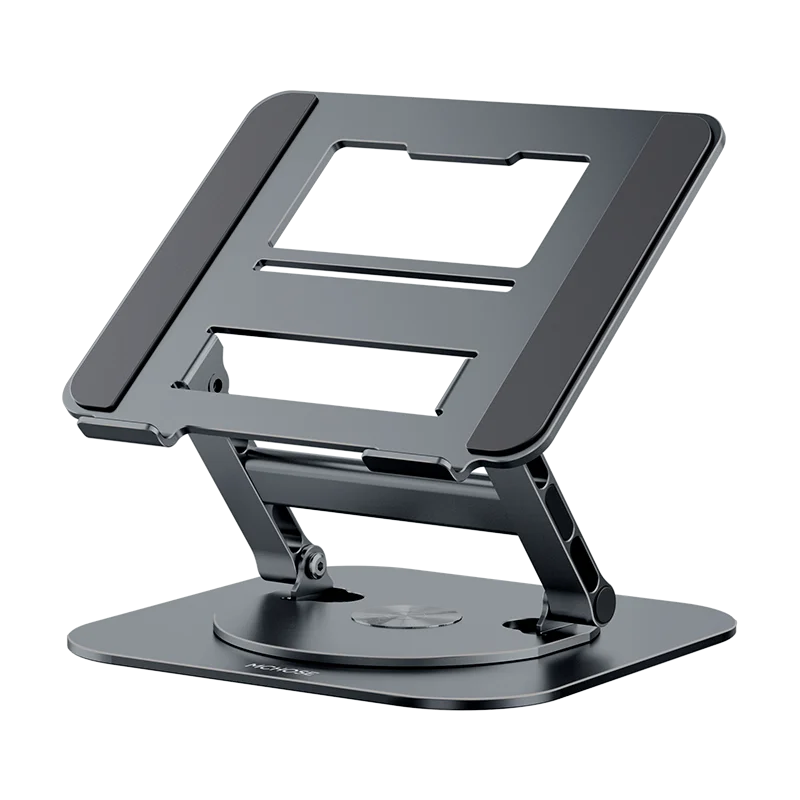 💻🔄 360° Rotatable Aluminum Laptop Stand – Adjustable Desk Riser