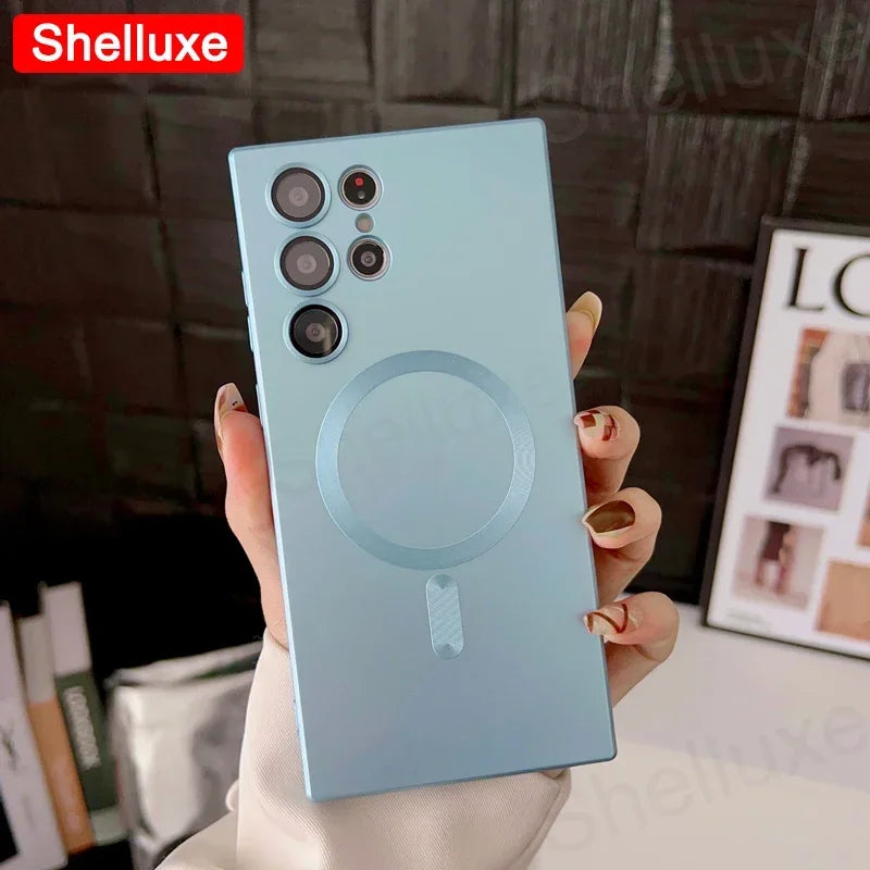 Luxury MagSafe Magnetic Soft TPU Case for Samsung Galaxy S25 Ultra / EDGE