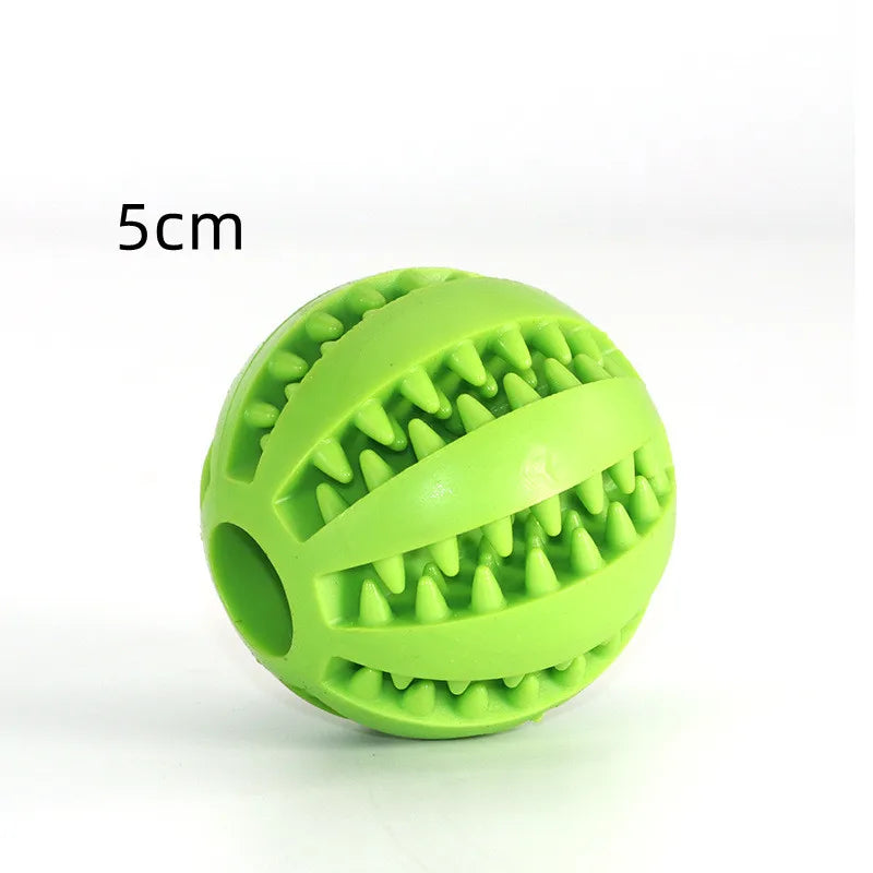 Natural Rubber Dog Chew Toy Ball – Extra-Tough Interactive Treat & Tooth Cleaning Ball 2" (5cm)