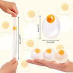 Funky Egg Squishy Ball – Clear Splat Sensory Fidget Toy