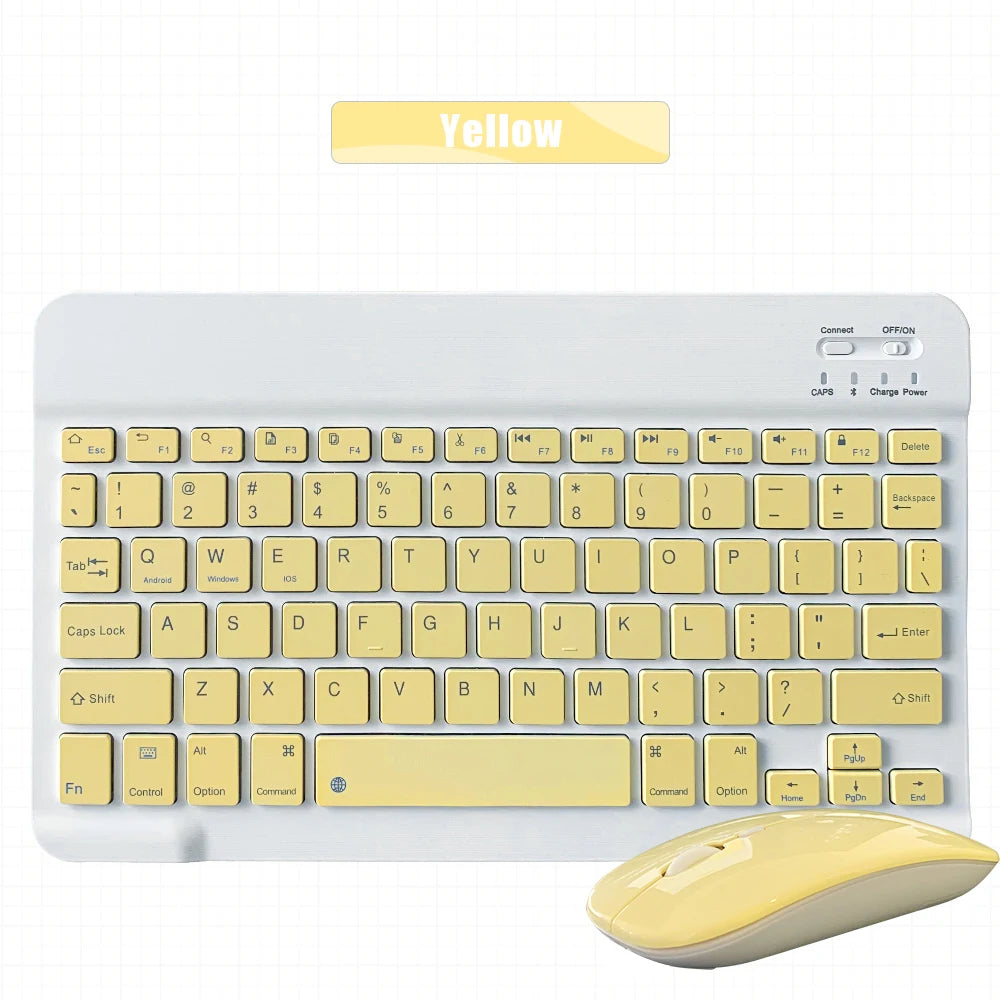 ⌨️🖱️ Mini Wireless Bluetooth Keyboard & Mouse Set – Portable for iPad & Android