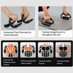 S-Type Push Up Bars – Anti-Skid Foam Handle & Thickened Steel Home Fitness Equipment💪🔥