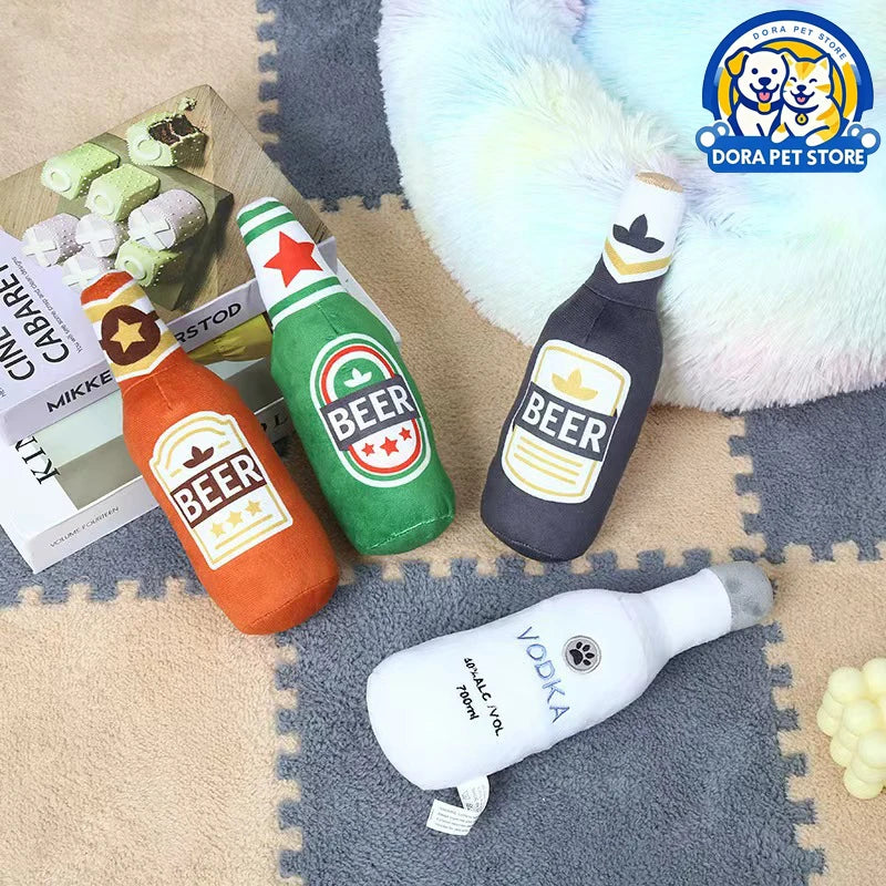 Pet supplies simulation beer vodka whiskey bottle BB call pet dog cat companionship pet toys