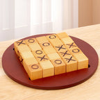 XO Chess Board Wooden Mini Tic-Tac-Toe Game Desktop Board Games Interactive Educational Montessori Toys for Children