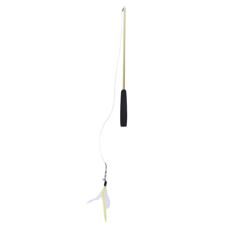 🎣🐾 Telescopic Cat Teaser Wand – 3-Section Fishing Pole Stick