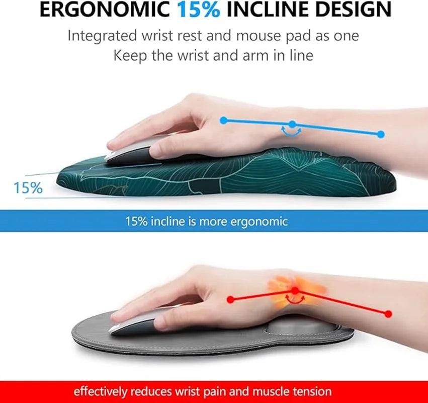 🖱️💖 Ergonomic Wrist Mouse Pad – Memory Foam Pain Relief Support