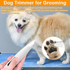 Portable Dog Paw Trimmer with LED Light – Cordless Nail Grinder for Pets