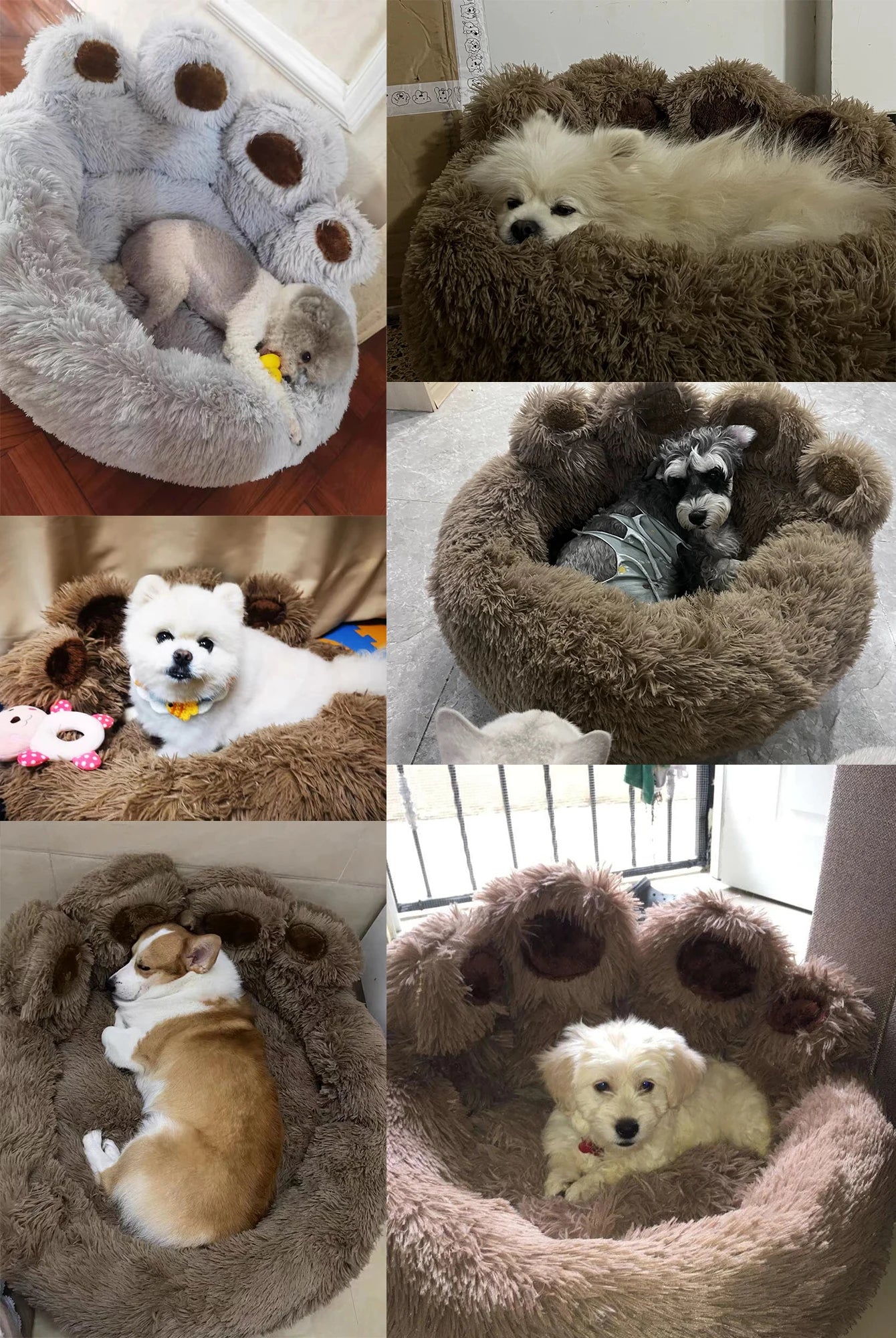 🐾🛏️ Fluffy Winter Dog Bed – Plush Kennel Sofa Cushion