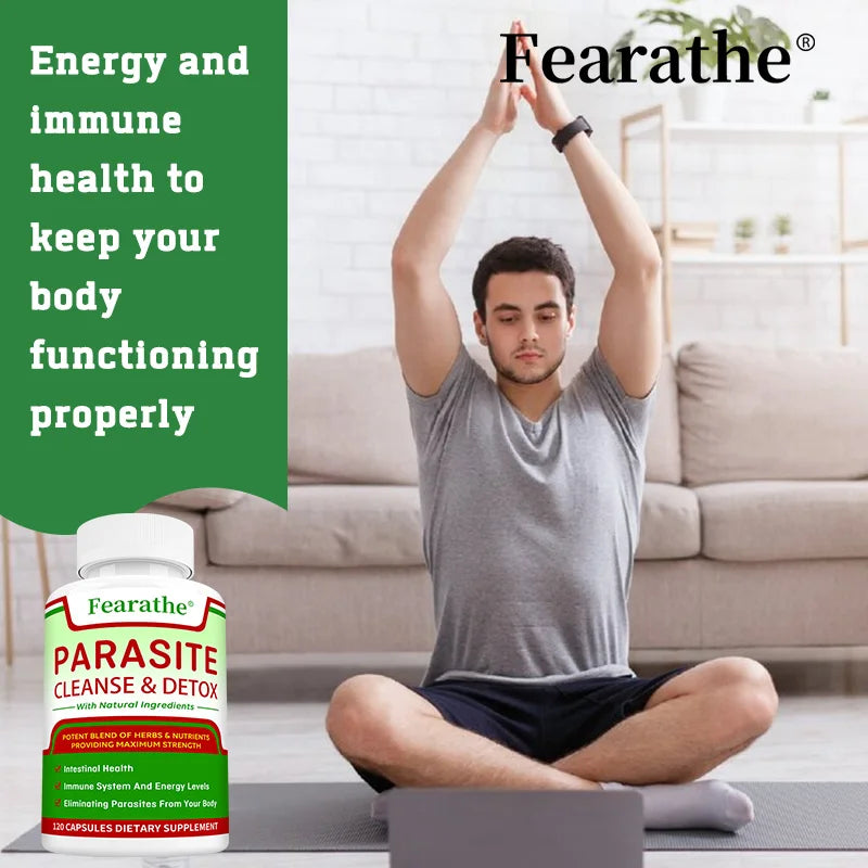 🌿 Parasite Cleanse – Natural Herbal Gut Support | Bowel & Digestive Cleanse | Detox & Immune Support | 30/60/120 Capsules