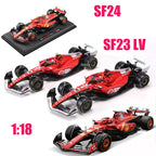 2025 SF25-#44 #16 Bburago 1:18 SF24 F1 Racing / SF23 F1 Ferrari Las Vegas #16 Sainz Static Car Model Vehicles Alloy Toy