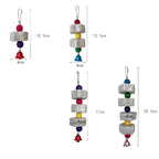 🦜🐿️ Multilayer Lava Rock Chew Toy with Colorful Beads for Small Pets