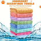 🛁🐾 Ultra Fine Fiber Super Absorbent Pet Bath Towel – Fast Drying