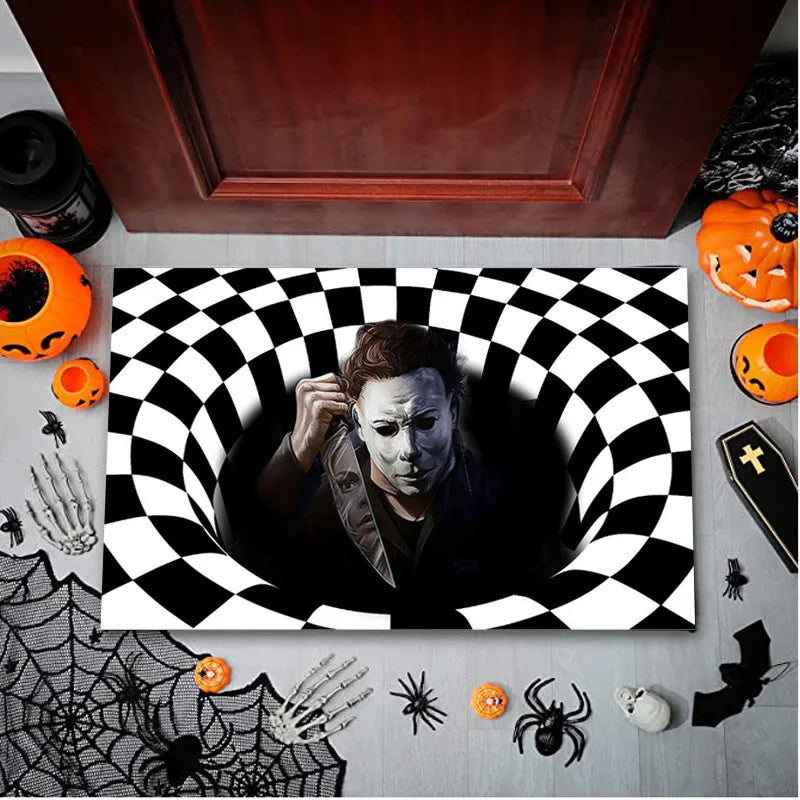 Horror Clown Halloween Doormat – 3D Illusion Non-Slip Mat