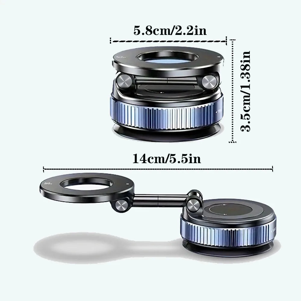 Upgraded 360° Vacuum Magnetic Phone Holder | Hands-Free Car Mount 🚗 | Suction Cup Magnetic Phone Stand for Car, Gym, Mirror, Kitchen & More ✨