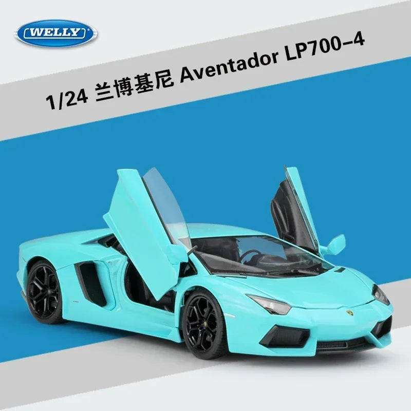 1:24 Lamborghini Aventador LP700-4 Simulation Alloy Car Model  - Suitable for Children's Toys and Collections
