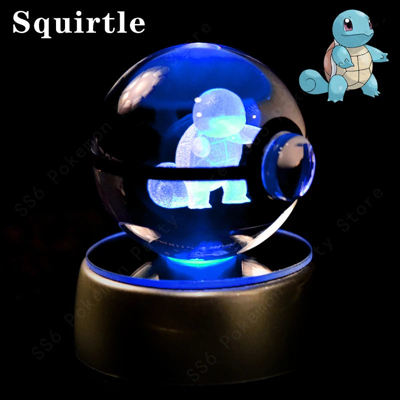 Pokémon Crystal Ball 3D Night Light – Mewtwo, Pikachu & Gengar