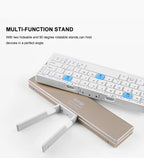 ⌨️📱 BOW Mini Folding Bluetooth Keyboard – 3 Device Support with Stand
