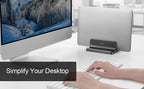 💻📚 Dual-Slot Vertical Laptop Stand – Adjustable Desktop Dock