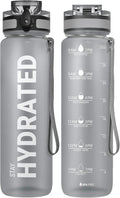 💧🔥 32oz Motivational Water Bottle – Leakproof Sport Travel Bottle