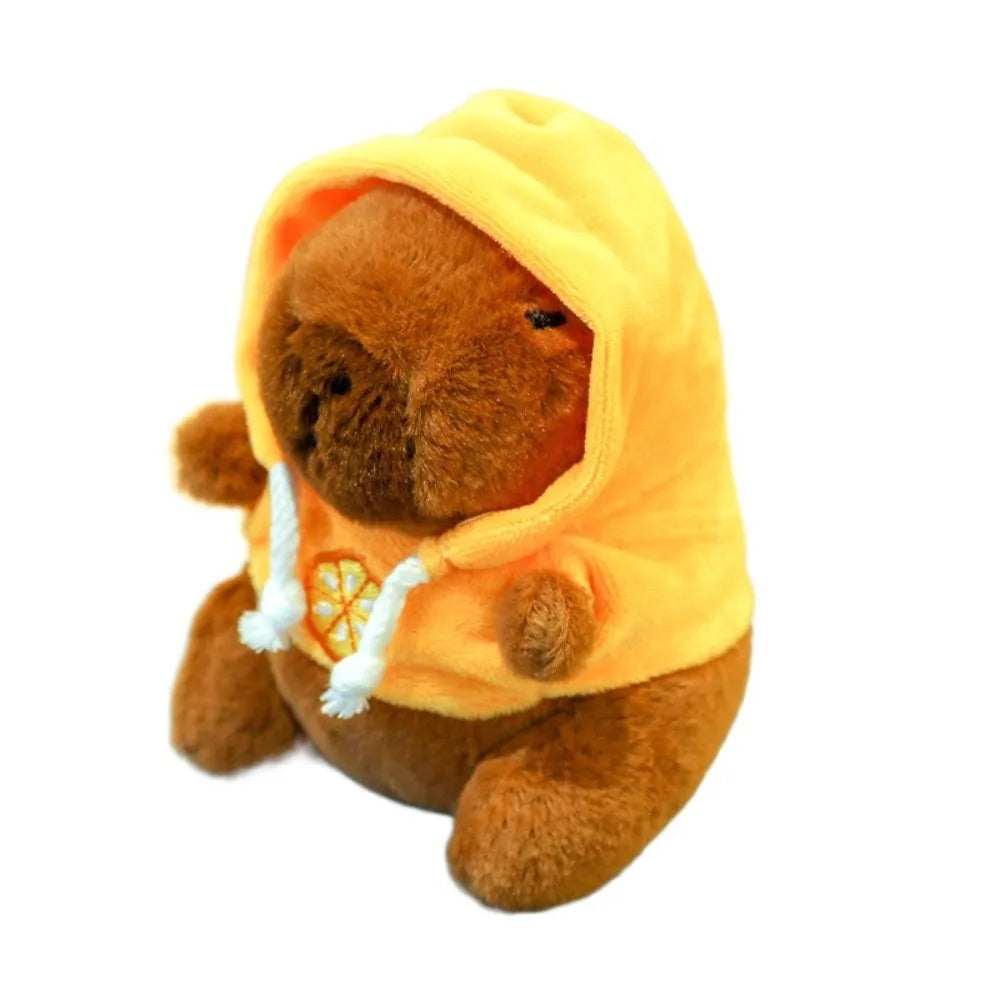🦫🪽 Cute Capybara Plush Toy – Fluffy Anime Stuffed Animal with Hoodie & Wings | Small Simulation Doll Gift