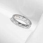 💍✨ MODIAN Geometric CZ Eternity Band – 925 Sterling Silver