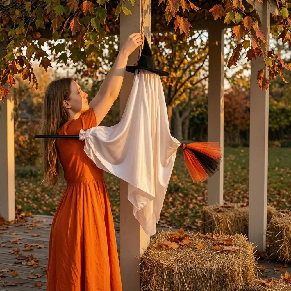 Cute Hanging Ghost Decoration – Halloween Witch Décor