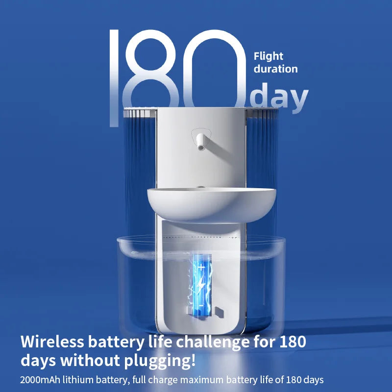 💧🐾 Smart Wireless Automatic Pet Water Dispenser – Rechargeable Fountain
