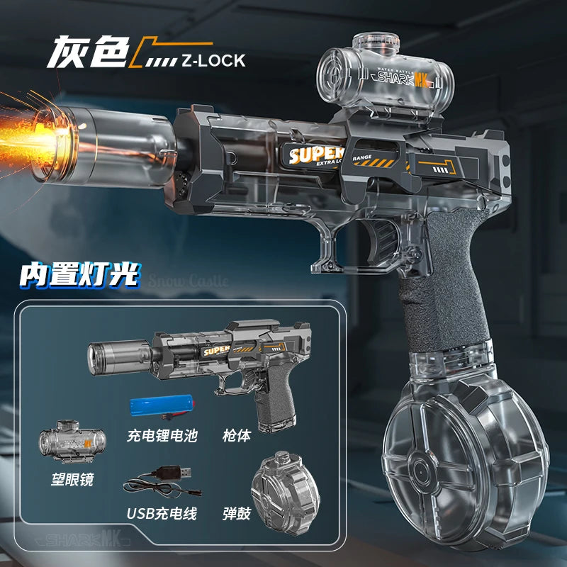 🔫💦 Electric Water Gun Toy | Portable Automatic Burst Blaster ⚡ | Kids Outdoor Summer Fun 🌞🏖️ Water Toys