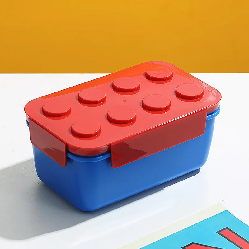 🧱🍱 Creative Sealed Lunch Box | Color Building Blocks Bento Box 🎨 | Portable Kids Lunch Box for School, Picnic & Fruit Salad