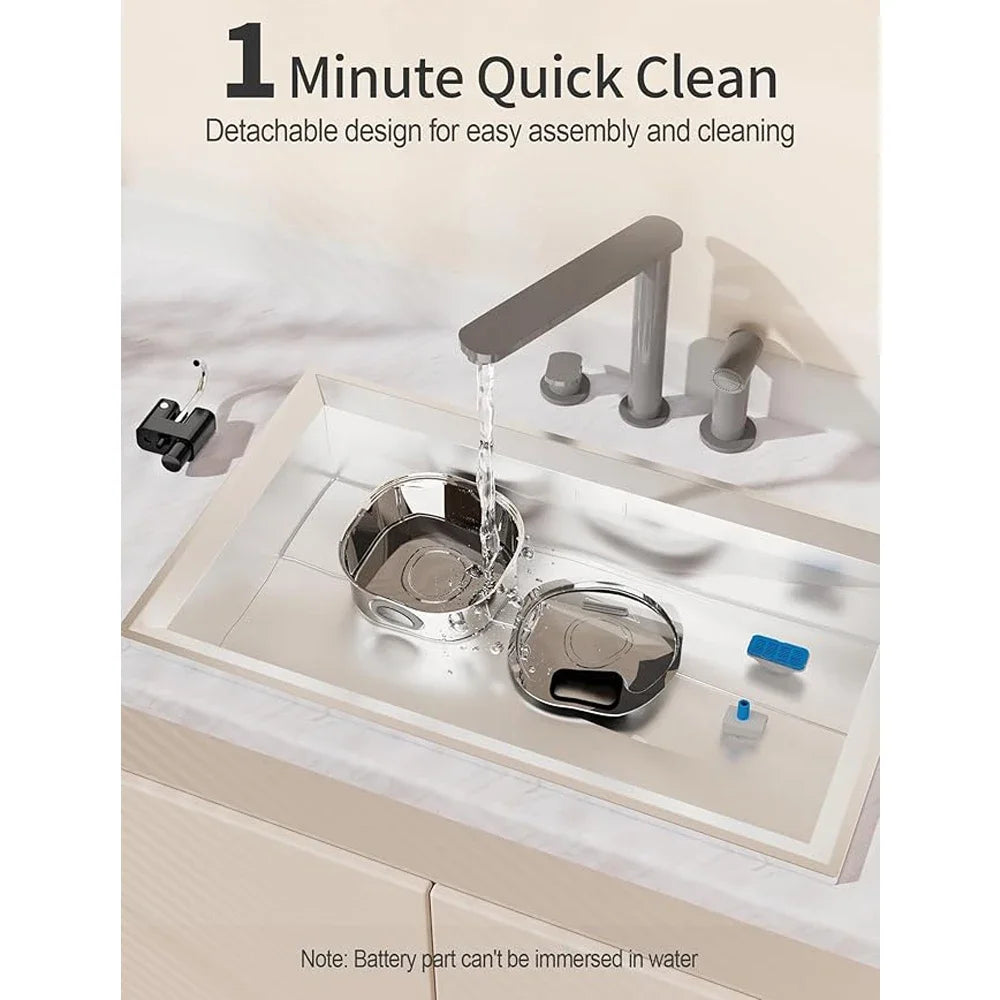 💧🐾 3.2L Stainless Steel Wireless Pet Water Fountain – 4000mAh