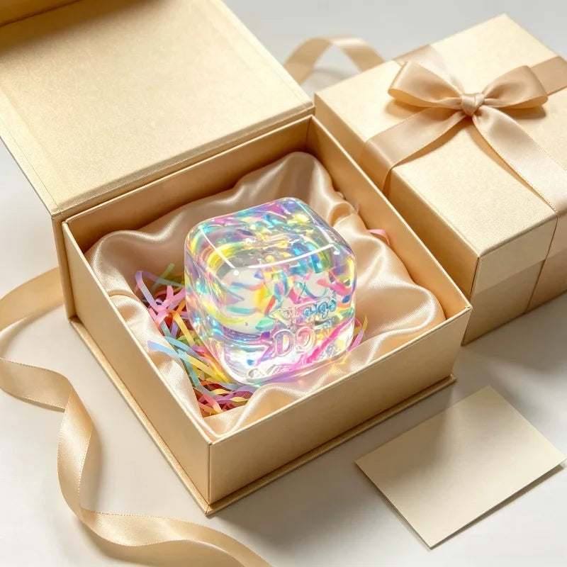 Christmas Glitter Ice Cube Squishy – Maltose Squeeze Fidget Toy