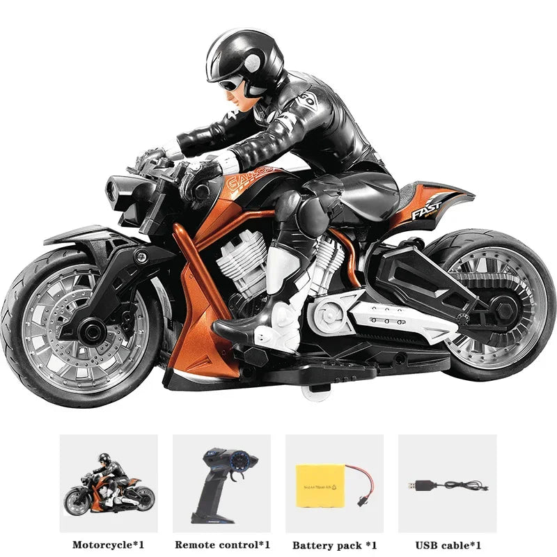 Remote Control Stunt Motorbike 360° Rotation Drift RC Car Model High Speed USB Charge Climbing Racing RC Motorcycle Toy for Kids