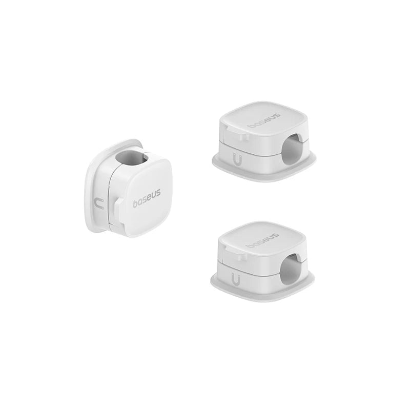 🧲🔌 Baseus Magnetic Cable Organizer Holder – Adjustable Under Desk Clip