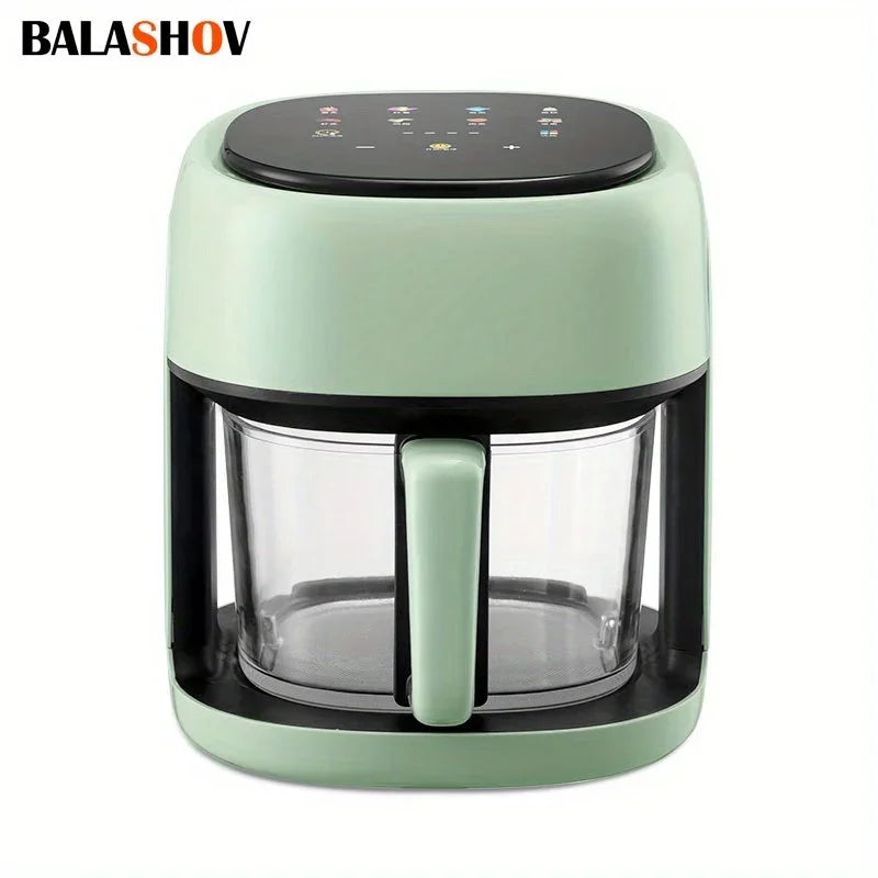 🍟✨ 4.5L Smart Electric Air Fryer | Oil-Free 360° Convection Baking Oven 🔥 | Automatic Household Air Fryer with Visible Window (EU 220V)