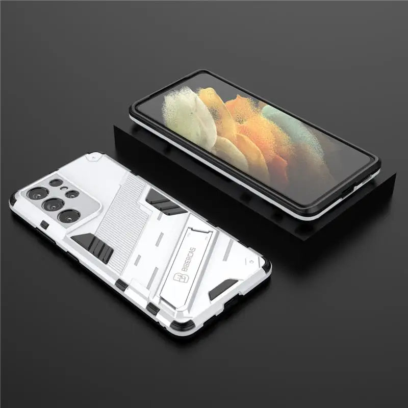 Solid Armor Cyber Shockproof Case with Stand for Samsung Galaxy