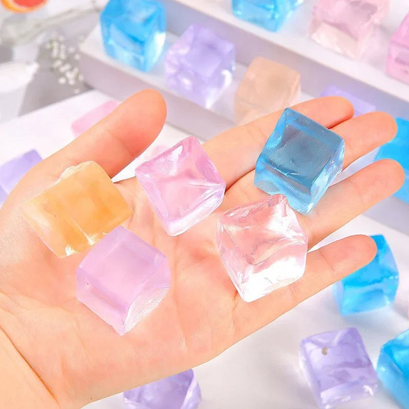 Squishy Ice Cube Fidget Toys – Mini Sensory Stress Relief Party Favors