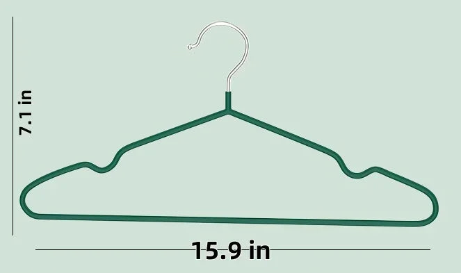 👔✨ 10pcs Non-Slip Coated Metal Suit Hangers | Heavy-Duty Traceless Shirt Hangers 🧥 | Simple & Multifunctional Closet Hangers