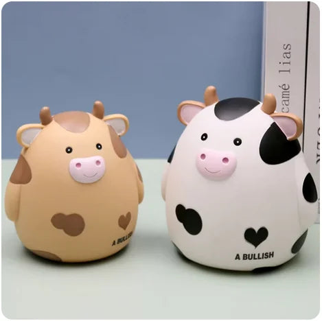 🐮💰 Cute Cow Piggy Bank Money Box ✨ | Large Plastic Coin Savings Jar 🪙 | Adorable Birthday Gift for Children